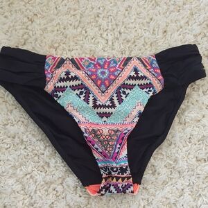 Seafolly Black/Print Bikini Bottoms
